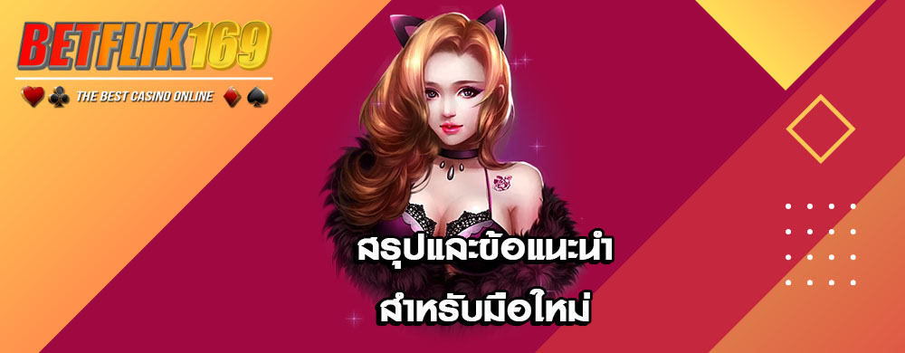 สรุปและข้อแนะนำสำหรับมือใหม่